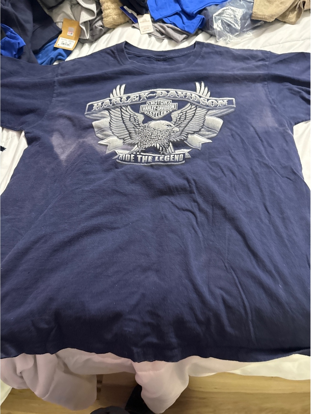 Vintage Harley-Davidson Navy Blue Graphic T-Shirt
